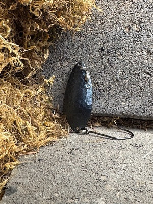 R&B Hammered Teflon Black Wiggle Spoon