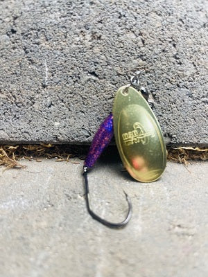 #4.5 Polished Brass on Copper Sparkle Candy Purple (The Dirty Dog)