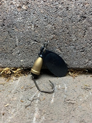 R&B Teflon Black Blade On Tarnished Bell (Blackout Hardware)