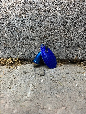 R&B Hammered Candy Blue Blade On Candy Blue Bell