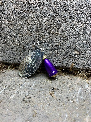 R&B Hammered Polished Silver Blade On A Candy Purple Bell Body