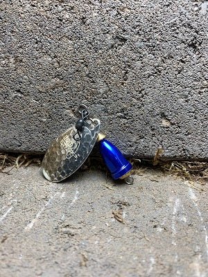 R&B Hammered Polished Silver Blade On A Candy Blue Bell Body