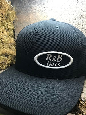 R&B Black with White Stitch Pacific Headwear  Performance Hat