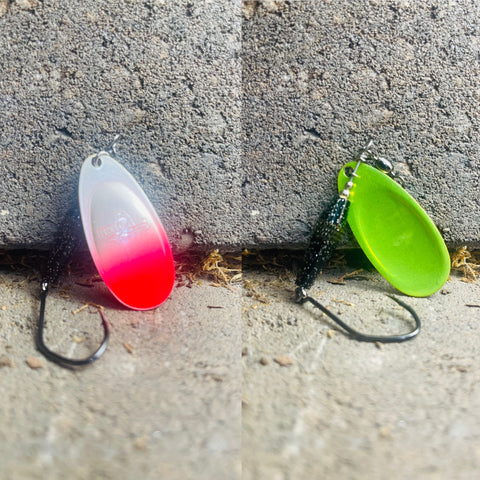 R&B #4.5 Candy Lime Back - Pink Tip on Silver MJ - Paint Shop Custom