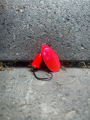 R&B #4 Candy Rocket Red and Flo Red Cone Spinner