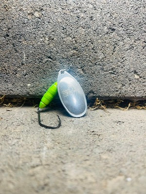 Custom Run: R&B #4 Silver on Candy Lime Old School Body with Moon Jelly Die Cut