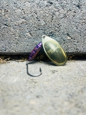 Custom Run: R&B UV Polished Brass on Candy Purple n Copper Flake Old School Body