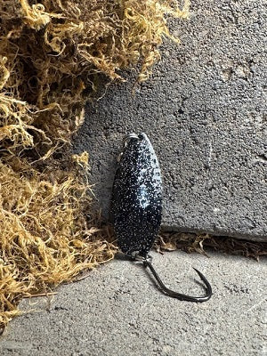 R&B Hammered MJ Black (Black n Silver Flake) Wiggle Spoon