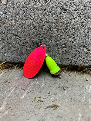 R&B Hammered Candy Pink Blade On Flo Yellow Bell