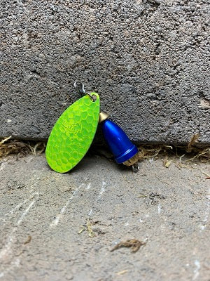 R&B Hammered Candy Yellow Blade On Candy Blue Bell