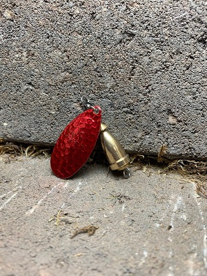 R&B Candy Blood Red Blade On Polished Brass Bell