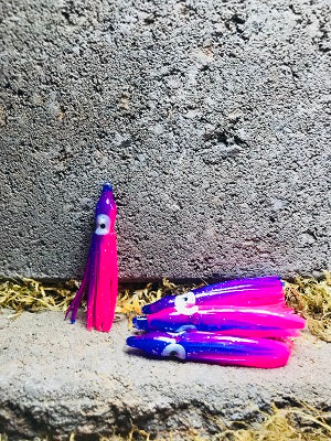 2" FLUORESCENT PINK & PURPLE HOOTCHIES