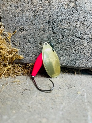 R&B Spinners Polished Brass & Flo Cerise